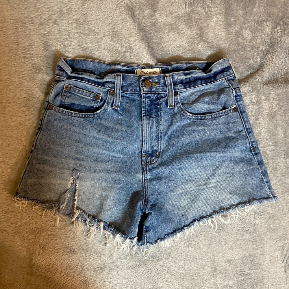 Madewell Womens 25 Shorts‎ Light Wash The Perfect Vintage Jean Denim High Rise